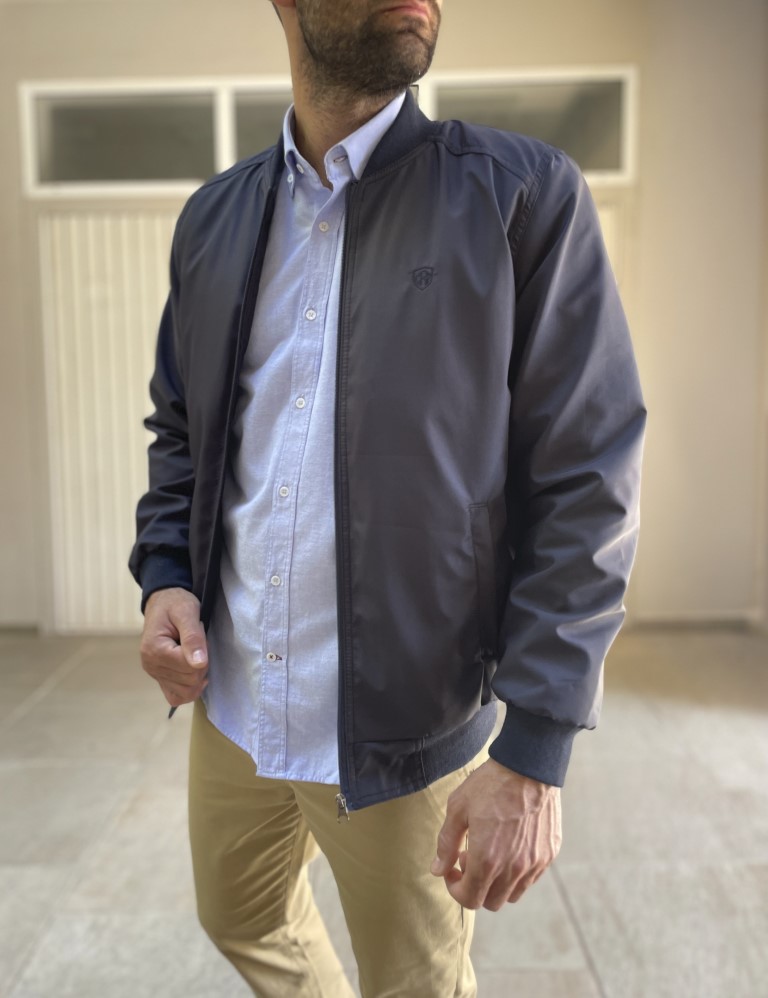 Ανδρικό μπλε μπουφάν Bomber BC24913B φωτογραφία